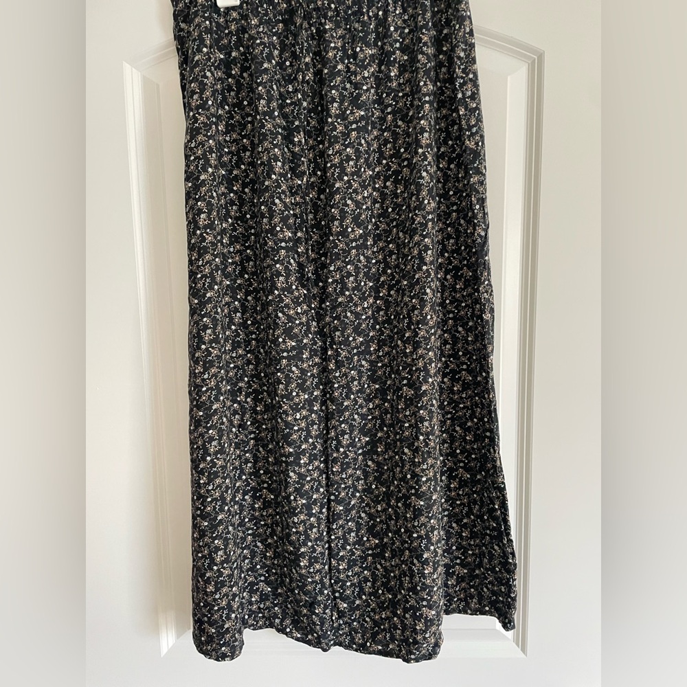 Vintage Studio Woman Black Floral Maxi Skirt